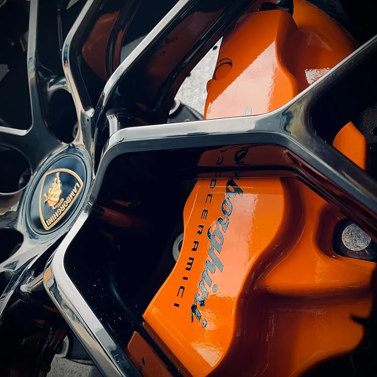 a closeup of a car wheel