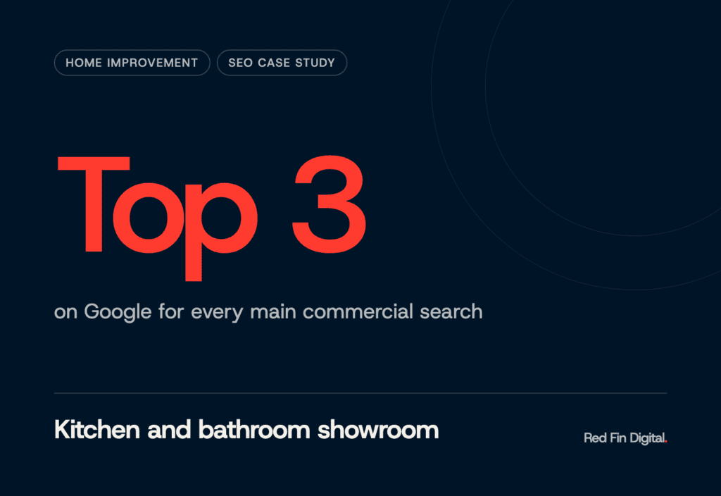 Kitchen and bathroom showroom: SEO case study results